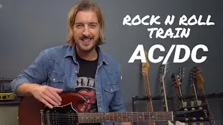 AC/DC - Rock N Roll Train Guitar Lesson Tutorial + SOLO