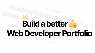 Build a better Developer Portfolio (2021)