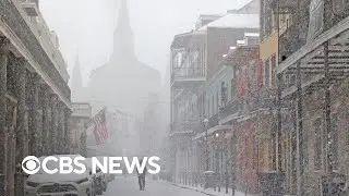 Rare winter storm, snow hit parts of the South