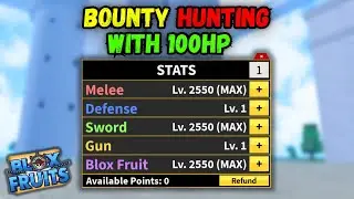 I Bounty Hunted With Only 100 HEALTH (Blox Fruits)