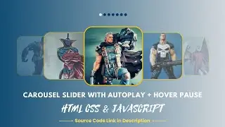 Carousel Slider With Auto-play + Hover Pause Using HTML CSS and JavaScript