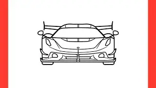 How to draw a KOENIGSEGG JESKO step by step/ drawing  koenigsegg 2019 sports car easy