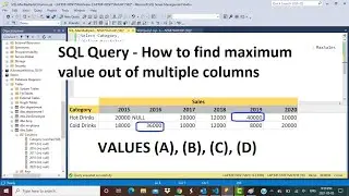 SQL Query | How to find Maximum of multiple columns | Values