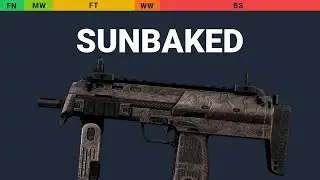 MP7 Sunbaked - Skin Float And Wear Preview