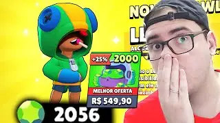 COMPREI 2.000 GEMAS E O MEU PRIMEIRO LENDÁRIO NO BRAWL STARS