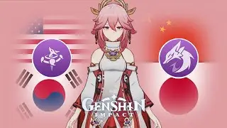 Yae Miko Voice in 4 Different Languages (Skills & Attack) | Genshin Impact Yae Miko