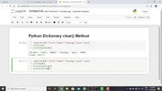 192 Python Dictionary clear Method