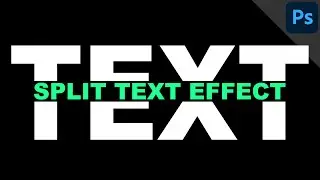 Split text in half | Text inside text | PHOTOSHOP TUTORIAL - TEXT EFFECT