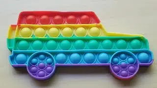 Rainbow Car Pop It Fidget Toy