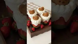 Making Strawberry Matcha Shortcake Cups 🍰