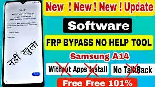 NO TOOL & No PC 2024:- SAMSUNG A14 FRP Bypass Android 13 New Method | 101% Working