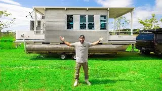 I Bought A FLOATING TINY HOME!!!! (Catch & Cook Cabin)