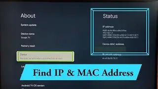 Google TV : How to Find MAC Address