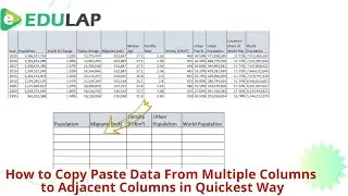 How to Copy Paste Data from Multiple Columns to Adjacent Columns