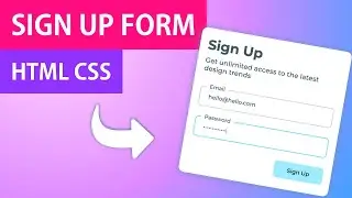 Sign Up Form HTML CSS | Create a Sign Up Form with Animated Input Fields