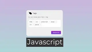 Add tags input using HTML CSS Javascript