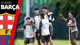 BARÇA ATLÈTIC | Buen AMBIENTE en el ENTRENAMIENTO previo al partido de PLAY OFF de ASCENSO a SEGUNDA