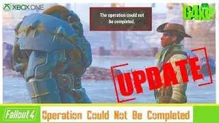 Fallout 4 - Update Operation Could Not Be Completed Fix - Xbox One