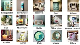 200+ Household Items +Test| Household Vocabulary | House Vocabulary for Everyday Life