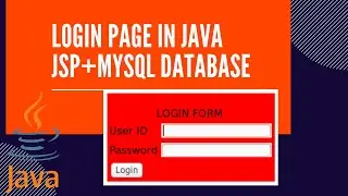 Simple Login Page in Java with Database Connectivity using JSP and MySql