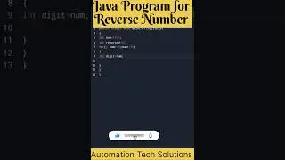 Java program for Reverse Number 