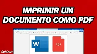 Como Imprimir Um Documento Como Pdf No Microsoft Word | Passo a Passo