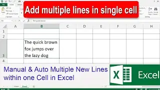 How To Write Multiple Lines in one cell in Excel (Line break in Excel) 🔥🔥🔥