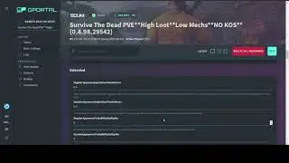 G-Portal SCUM Server Settings (Survive the Dead PVE)