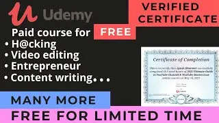 Udemy free Courses | udemy coupon codes | online courses - udemy | #udemy