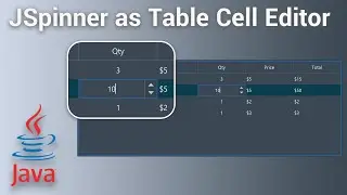 How to Custom JSpinner as Table Cell Editor In Java Swing