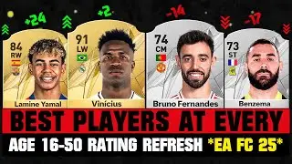 FIFA 25 | BEST PLAYER RATINGS at Every Age 16-50 (EA FC 25)! 😱🔥 ft. Vini, Lamine Yamal, Bruno…