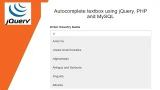 Autocomplete textbox using jQuery, PHP and MySQL 💡 Like Google Autocomplete textbox 🔥🔥