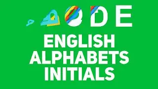 English Alphabets Initials (White) | Green Screen | Graphics & Animation