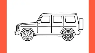 How to draw a MERCEDES G63 AMG easy / drawing Mercedes-Benz 2018 car