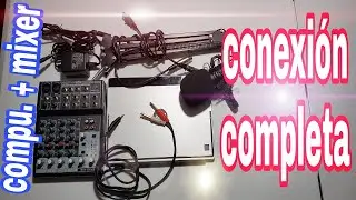 CONEXION COMPLETA DE COMPUTADORA A MIXER PARA RADIO O GRABACIONES