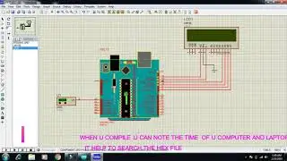 ARDUINO INTERFACE WITH LCD AND  SENSOR IN PROTEUS SOFTWARE FOR BIGGNER