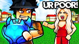 RICH E-GIRL Thought I Was POOR, So I Took Out KITSUNE FRUIT! (Roblox Blox Fruits)