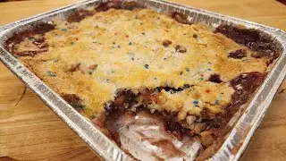 Cooking LIVE - Banana Split Cobbler Hot Version of a Summer Classic Dessert - The Hillbilly Kitchen