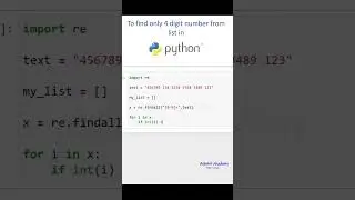 To find only 4 digit number from list in Python