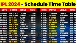 IPL 2024 Schedule Time Table, Date & Venue - IPL 2024 Kab Chalu Hoga