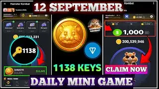 Master Key Puzzle 12 September 🔑|Hamster Key Unlock|Hamster Kombat Mini game 12 September|Today Key