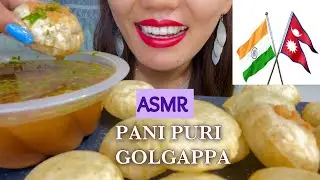 ASMR CRUNCHY PANI PURI GOLGAPPA EATING SOUNDS | Indian - Nepali Street Food | Nepali ASMR