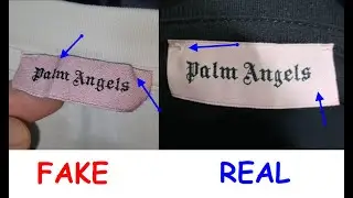 Palm Angels tee shirt real vs fake. How to spot fake Palm Angels shirt