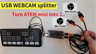 ATEM mini pro connect to USB webcam Splitter | Dual OBS studio