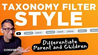 Stylise the Parent Child Elementor Taxonomy Filter