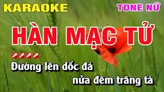 Karaoke Hàn Mặc Tử Tone Nữ Nhạc Sống | Nguyễn Linh