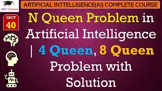 L40: N Queen Problem in Artificial Intelligence | 4 Queen, 8 Queen Problem with Solution | AI Course