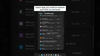 How to Uninstall Apps on Windows 11