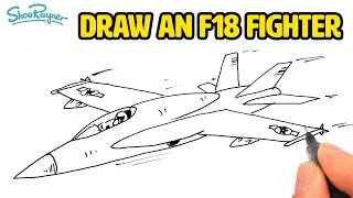 How to draw an F-18 Fighter Plane