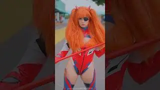 Neon Genesis Evangelion cosplay Asuka Japan Expo #shorts